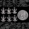 Antiqued Silver Plated Brass Sitting Frog Charm - Set of Six - S-C132